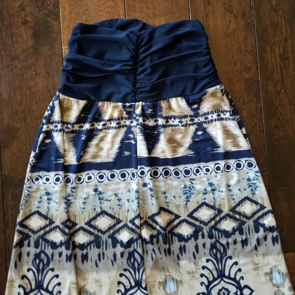 Venus NWOT Dark Blue and Multi Colored Embellished Maxi Skirt - Picture 4 of 10